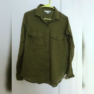 Old Navy Classic Shirt in Olive Green